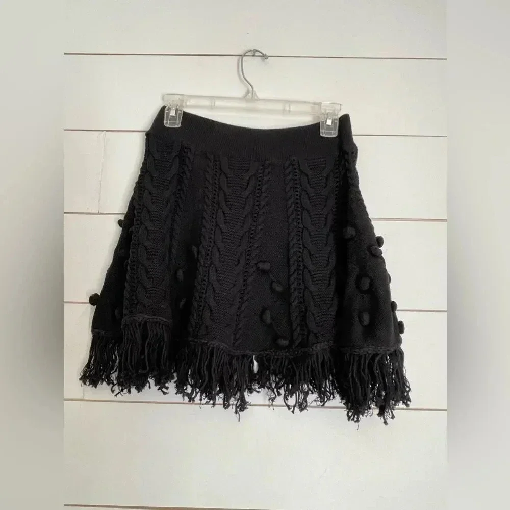 FREE PEOPLE Let's Get Cozy Swit Mini Skirt